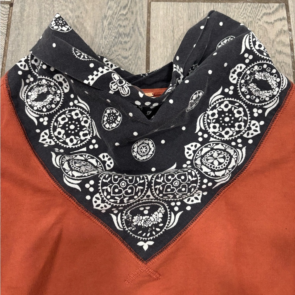 Free People James Bandana Print Pullover Adobe in Noble Adobe Size Small - Picture 4 of 6
